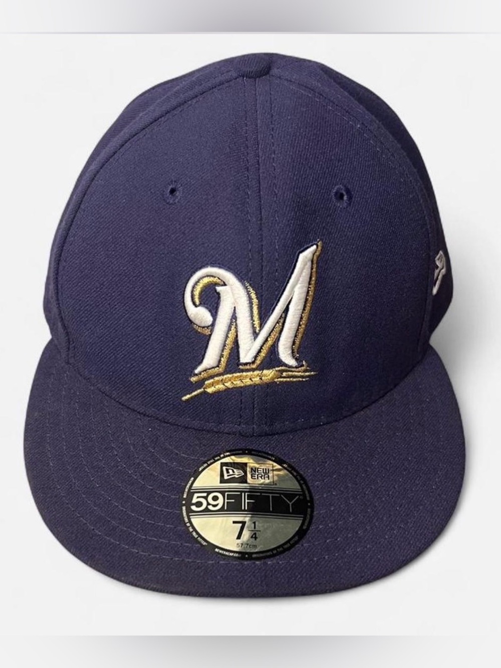 New Era 59Fifty Milwaukee Brewers Fitted Hat On Field Size 7 1/4